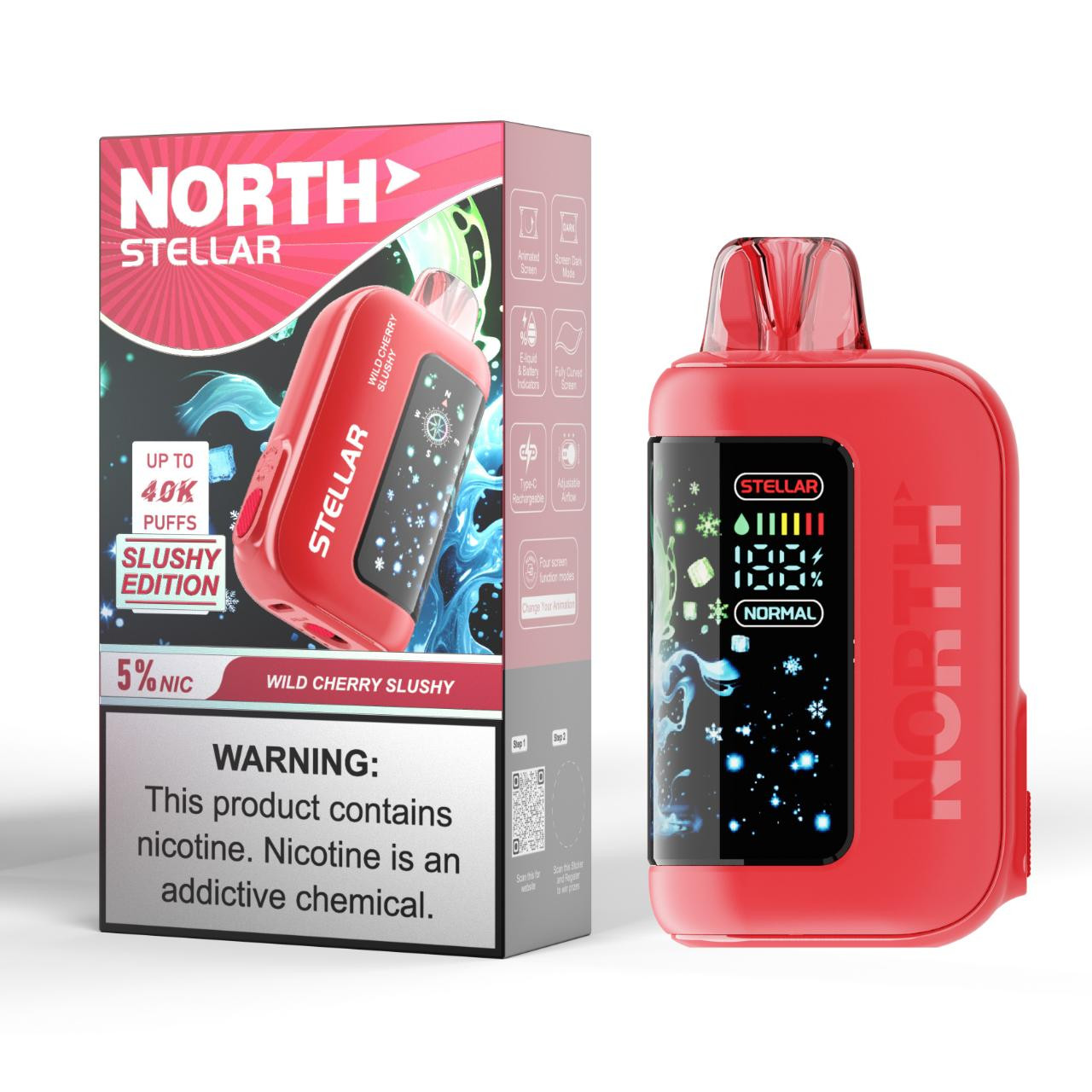 Stellar Disposable Vape North Stellar Dark Moon Edition 40K Disposable .49  North STELLAR 40K Disposable Vape