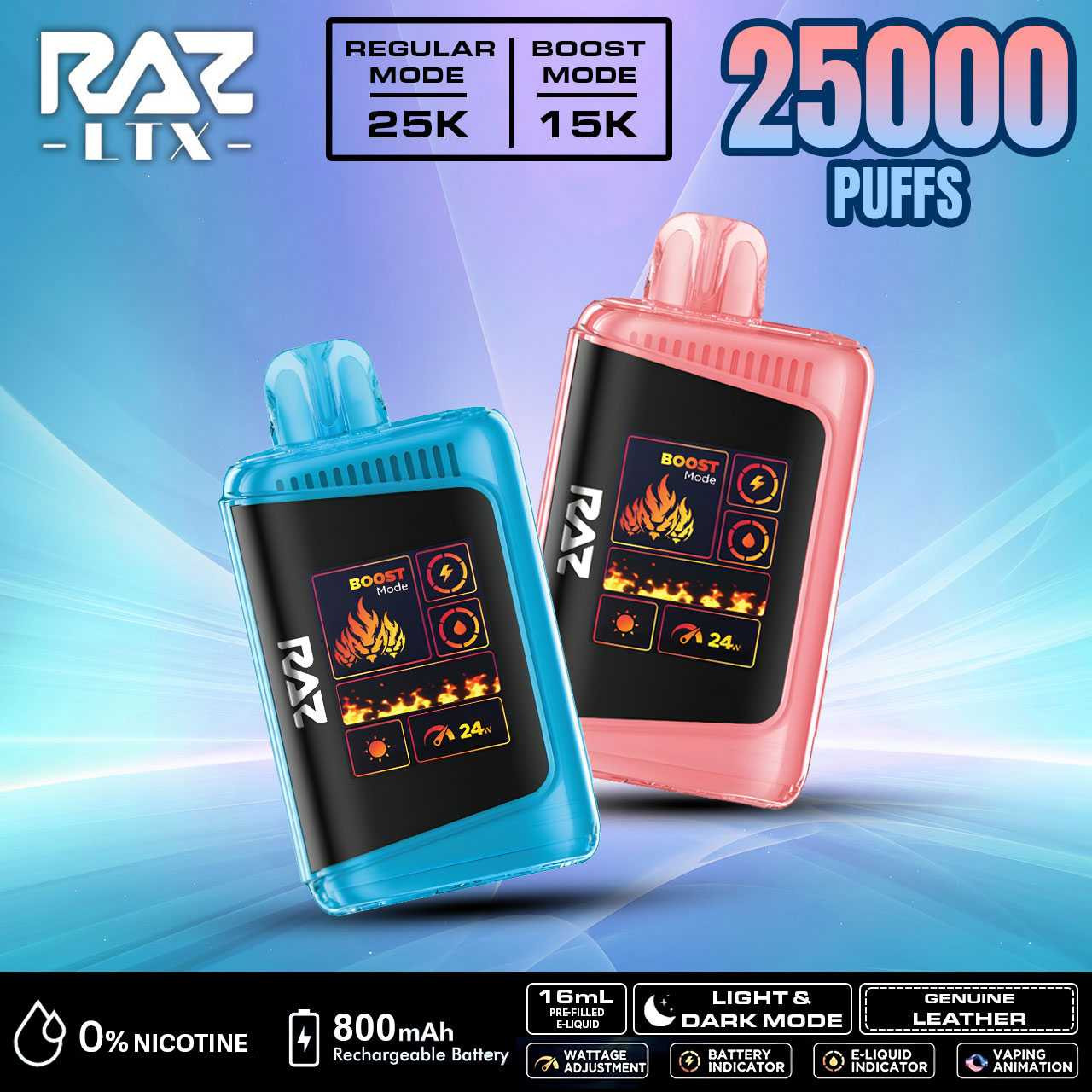 Geek Vape Raz LTX Zero Nicotine Disposable Vape (25,000 Puffs)