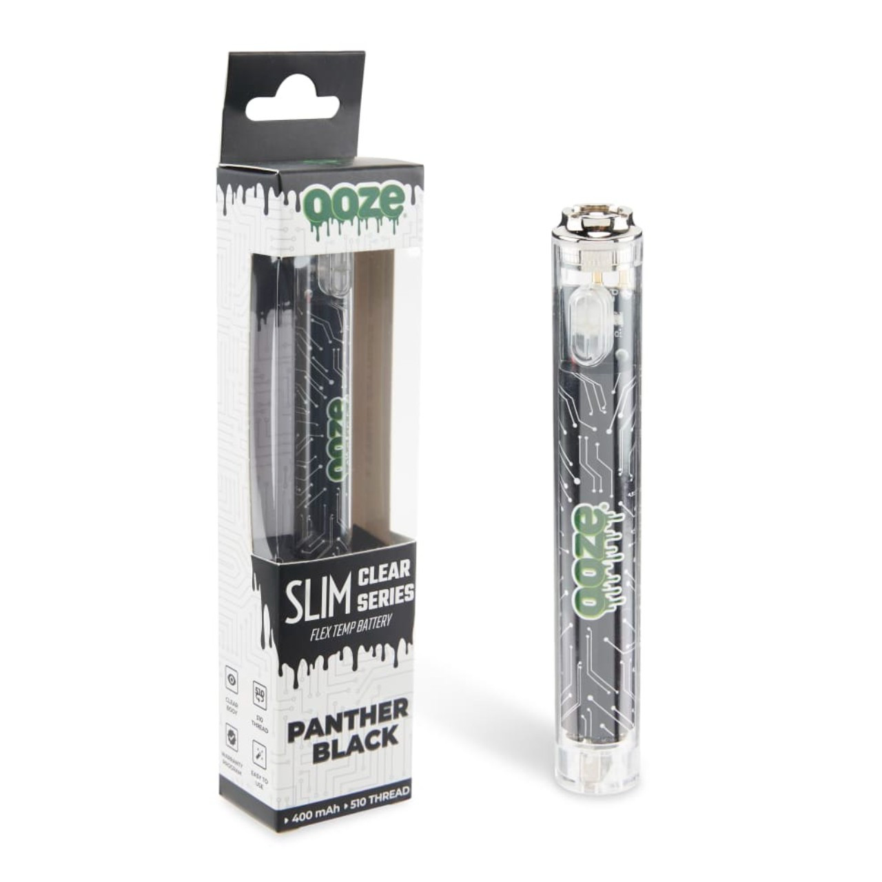 the clear vape battery Ooze Slim Clear Series Battery