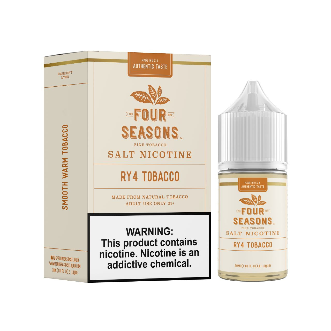 Four Seasons RY4 Tobacco Salt 30ml E-Juice Online