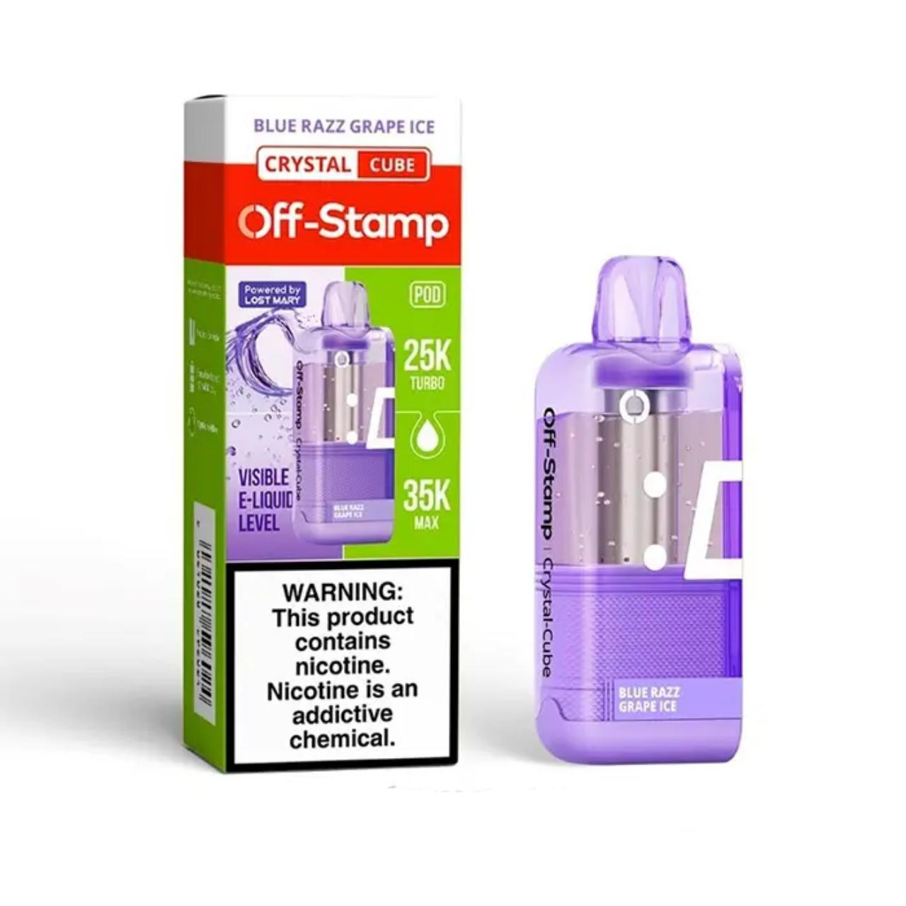 Off Stamp Crystal Cube Disposable Replacement Pod 35k Puffs
