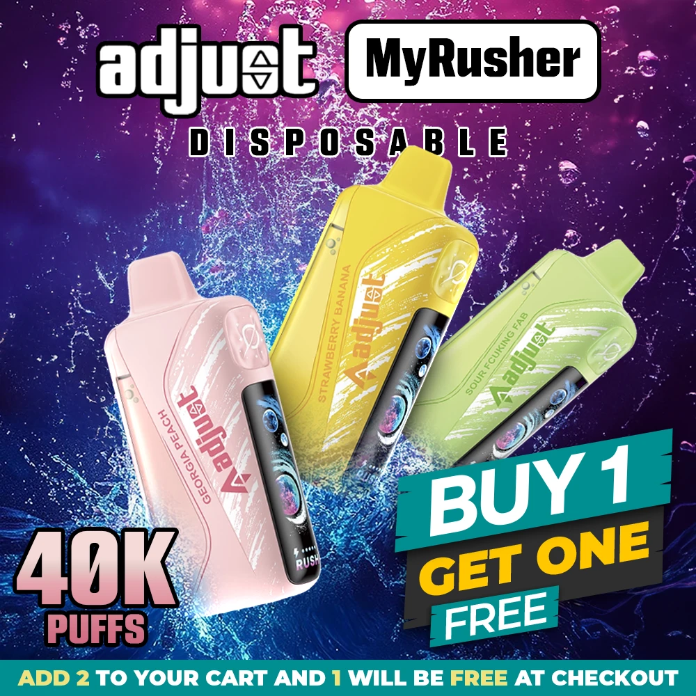 how long does the ajust vape battery last Adjust MyRusher Disposable 40000 Puffs – Long-Lasting Argus P2 Flavor:Sour Blue Razz The best nicotine-free vapes