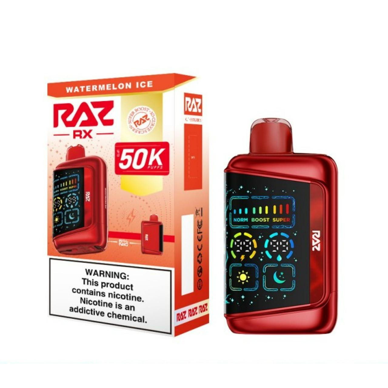raz vapes watermelon ice Geek Vape RX 50,000 Puff Disposable How to Refill E-Liquid hqd shop Color:Anthracite