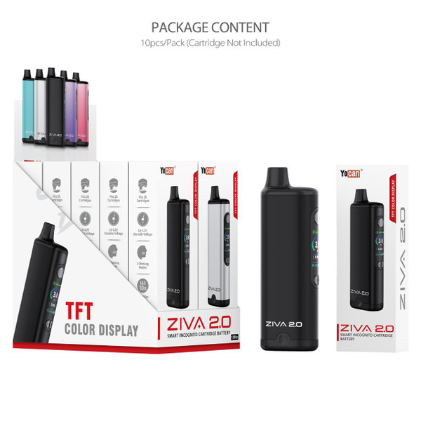 Yocan Ziva 2.0 Smart Incognito Cartridge Battery