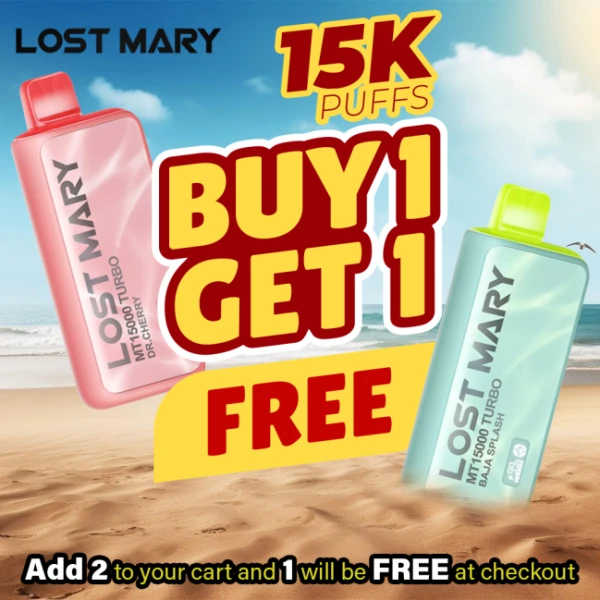 Lost Mary MT Turbo Disposable (15000 Puffs) - Buy 1 Get 1 Free