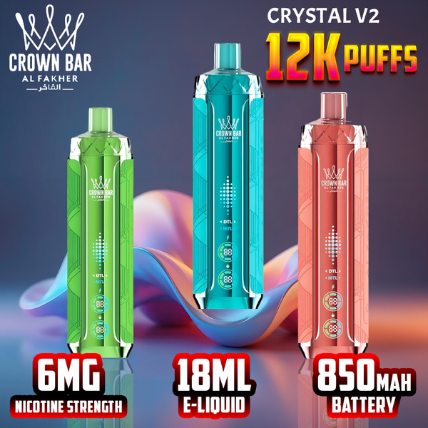 Al Fakher Crown Bar Crystal V2 12K Puff Disposable