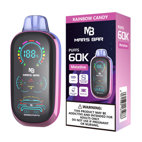 Mars Bar Metatine 60K Puff Disposable-Rainbow Candy