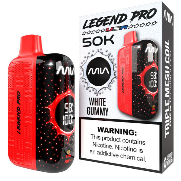 MIA Legend Pro 50K Puff Disposable WHITE GUMMY
