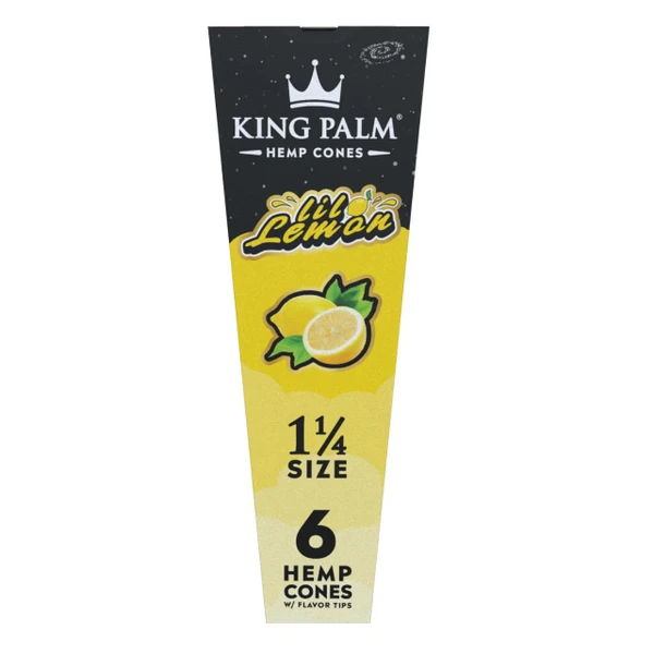 KING PALM HEMP - 1-14 CONES - 1PK- 6CT LIL LEMON