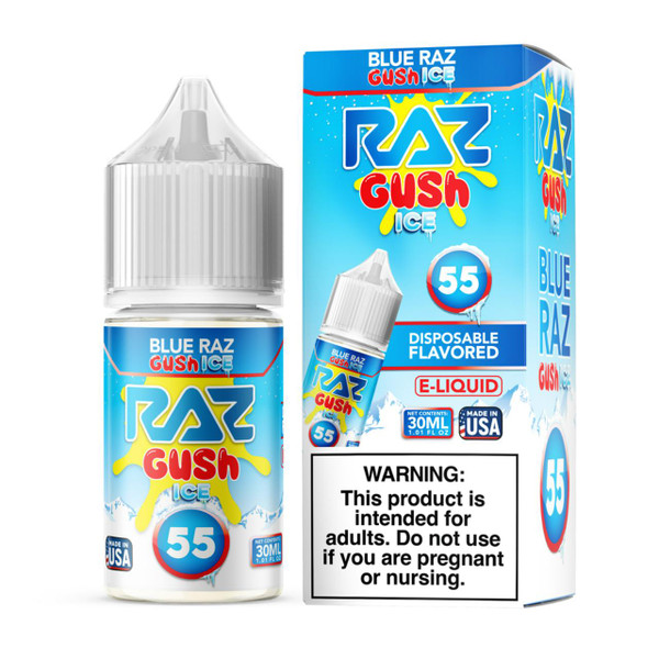 Pod Juice X Raz Blue Razz Gush Ice Nixodine Salt 30ML E-Juice 55mg