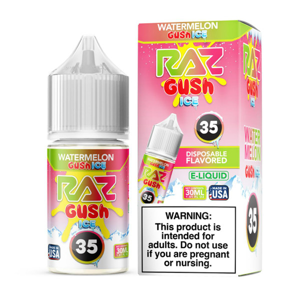 Pod Juice X Raz Watermelon Gush Ice Nixodine Salt 30ML E-Juice 35mg