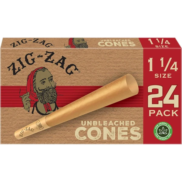 Zig Zag 1-14 Cones 1PK-24CT Unbleached