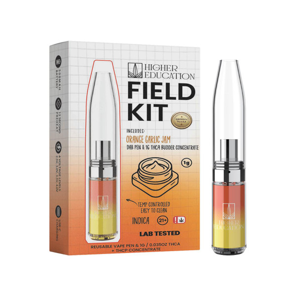 Higher Education Field Kit Vape Pen & Budder 1G Orange Garlic Jam Indica