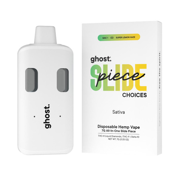 Ghost THC-H THC-P Delta-10 Liquid Diamonds All-In-One Slide Piece Disposable 7G MAC1- Super Lemon Haze Sativa