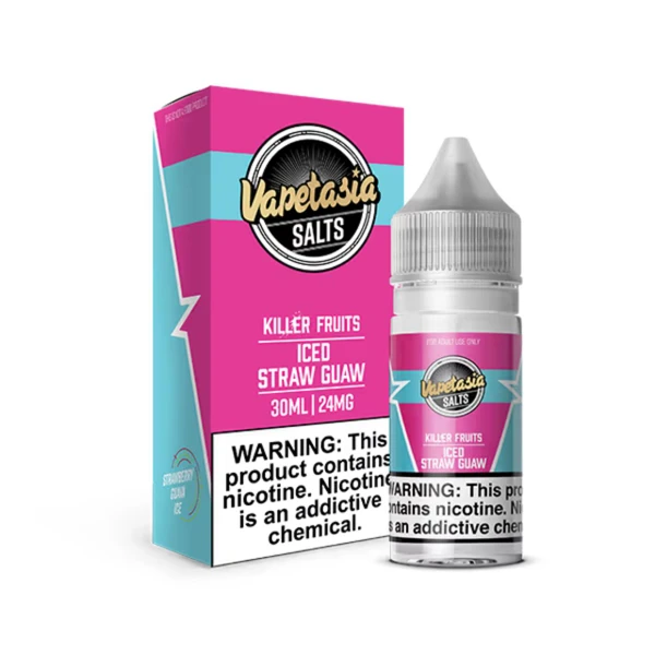 Vapetasia Salts Killer Fruits Iced Straw Guaw 30ml Synthetic Nicotine E-Juice