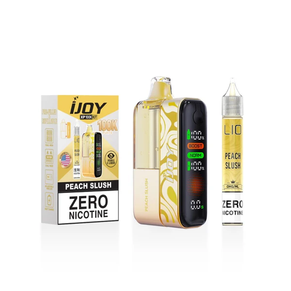 IJoy XP100K Puff Zero Nicotine Disposable Kit 15ml Bottle PEACH SLUSH