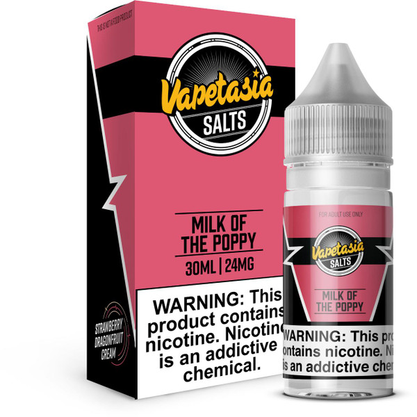 Vapetasia Salts 30ml E-Juice Milk of The Poppy 24 MG