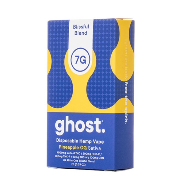 Ghost Blissful Blend All-In-One Slide Piece Disposable - 7G Pineapple OG