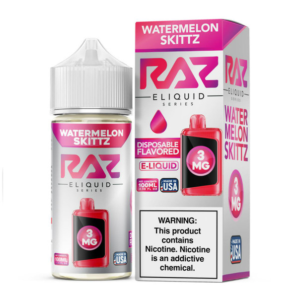 Pod Juice x RAZ Watermelon Skittz Tobacco Free Nicotine E-Juice 100ml