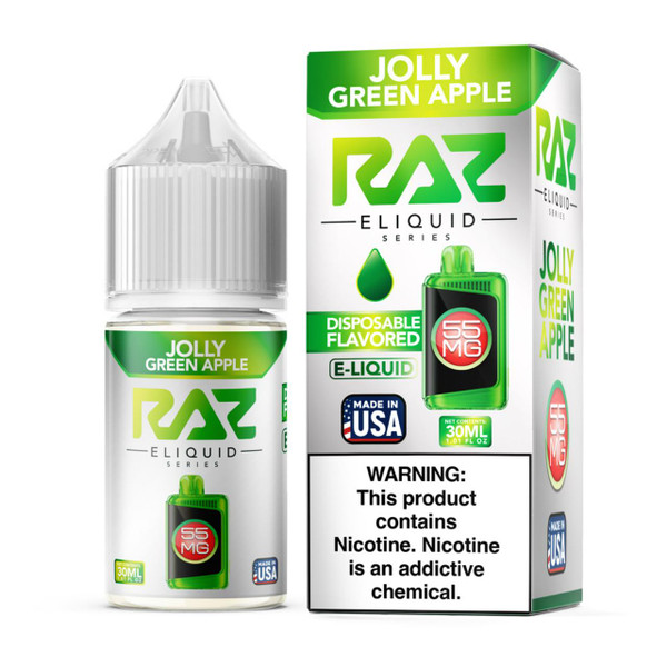 Pod Juice x RAZ Salt Jolly Green Apple Tobacco Free Nicotine E-Juice 30ml