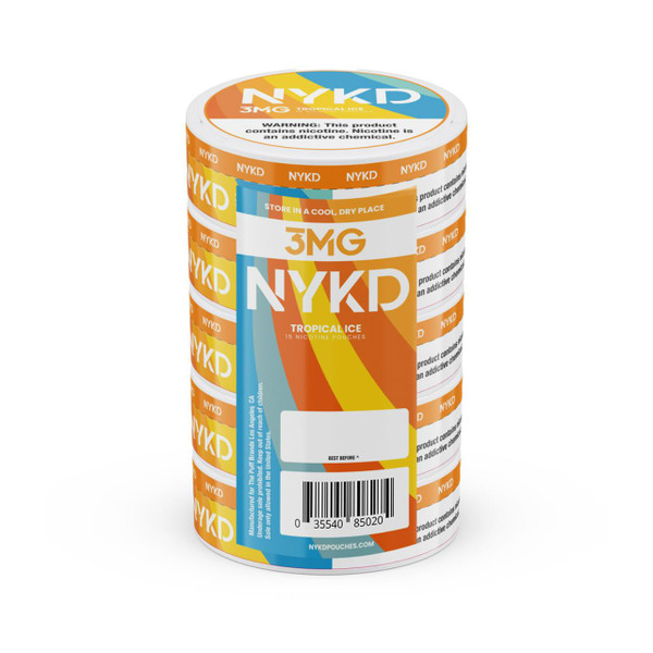 NYKD Nicotine Pouches - 5PK Tropical Ice - 3MG