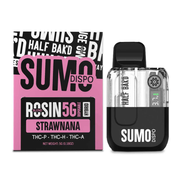 Half Bak'd Sumo Rosin Blend THC-P THC-H THC-A Disposable - 5G Strawnana