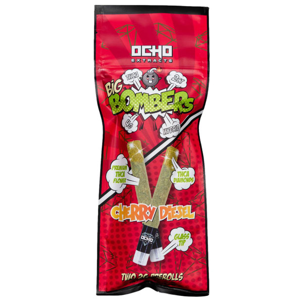 Ocho Extracts Bombers THC-A Pre Roll 2ct - 4G Cherry Diesel