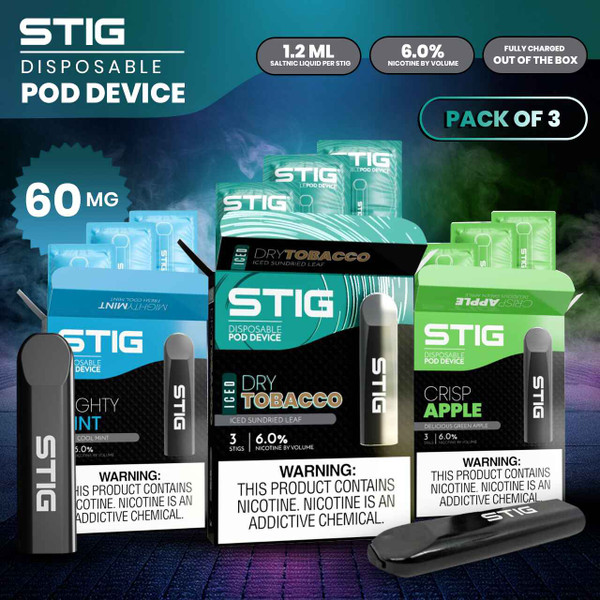STIG 60MG Disposable Pod Device (Pack of 3)