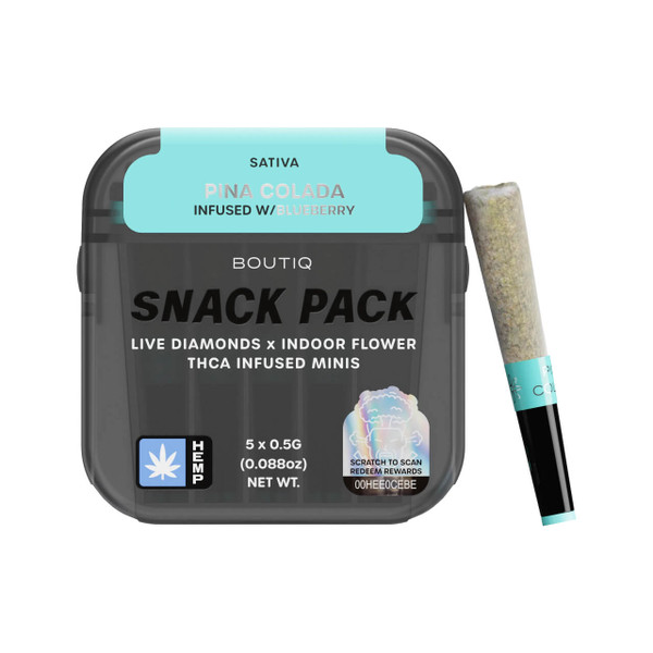 BOUTIQ THC-A Infused 0.5G Mini Pre-Rolls 5CT Pina Colada Blueberry - Sativa