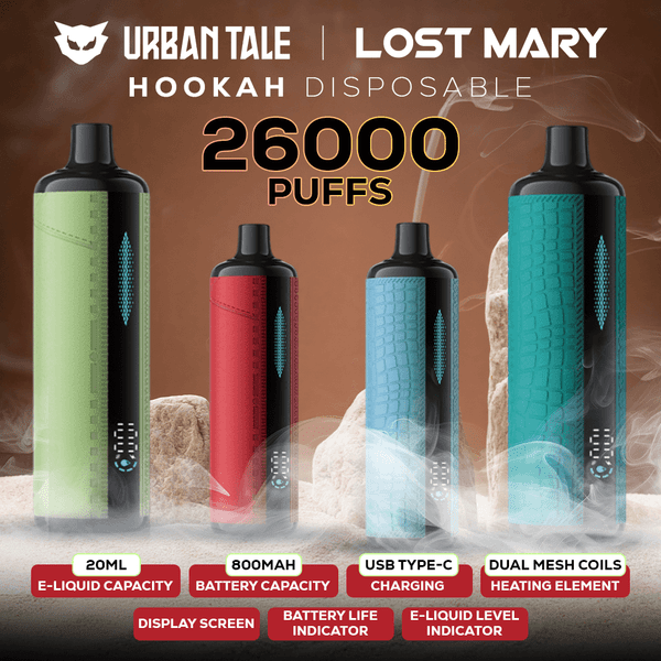 Urban Tale X Lost Mary Hookah Disposable (26000 Puffs)