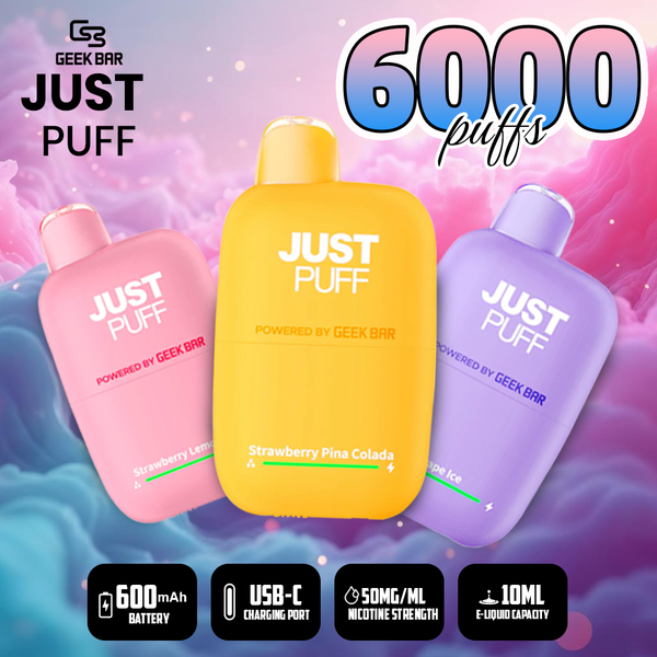 Geek Bar Just Puff Disposable (6000 Puffs)