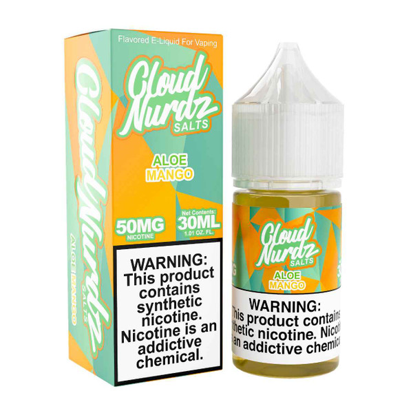 Cloud Nurdz Salts Aloe Mango Synthetic Nicotine 30ml E-Juice 50mg