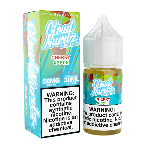 Cloud Nurdz Salts Iced Cherry Apple Synthetic Nicotine 30ml E-Juice