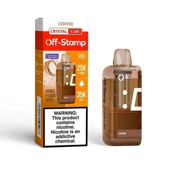 Off Stamp Crystal Cube 35k Puff Disposable Replacement Pod Cartridge - 1PK Coffee