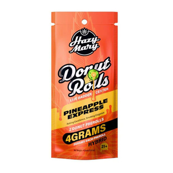 Hazy Mary Live Badder Donut Rolls 4G 2 CT-Pineapple Express Hybrid