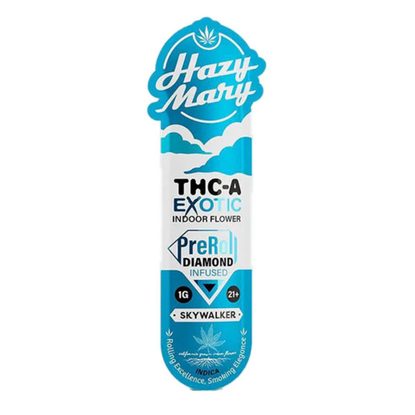 Hazy Mary Exotic Diamond Infused PreRoll 1G 1CT-Skywalker Indica