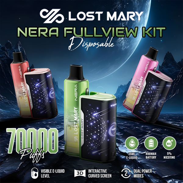 Lost Mary Nera Fullview Kit 70K Puff Disposable