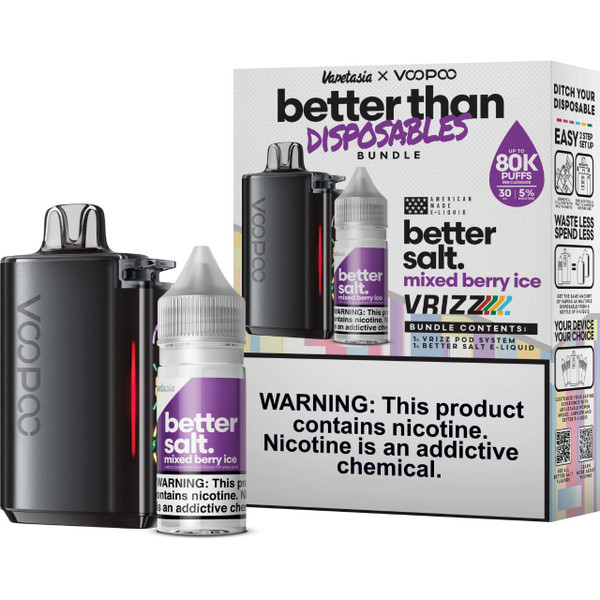 Better Salt x Voopoo Vrizz Bundle Kit Mixed Berry Ice Better Salt x Voopoo Vrizz Bundle Kit Mixed Berry Ice