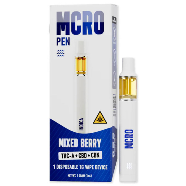 MCRO Pen THC-A+CBD+CBN Disposable 1G - Mixed Berry