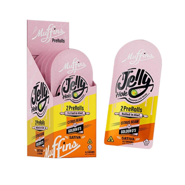 Muffins Jelly Hole Prerolls 2CT-Citrus Beam-Golden O's Sativa