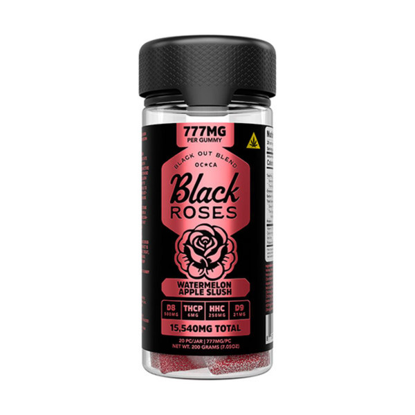 Black Roses Blackout Blend Gummies 15540MG - 20CT WaterMelon Apple Slush
