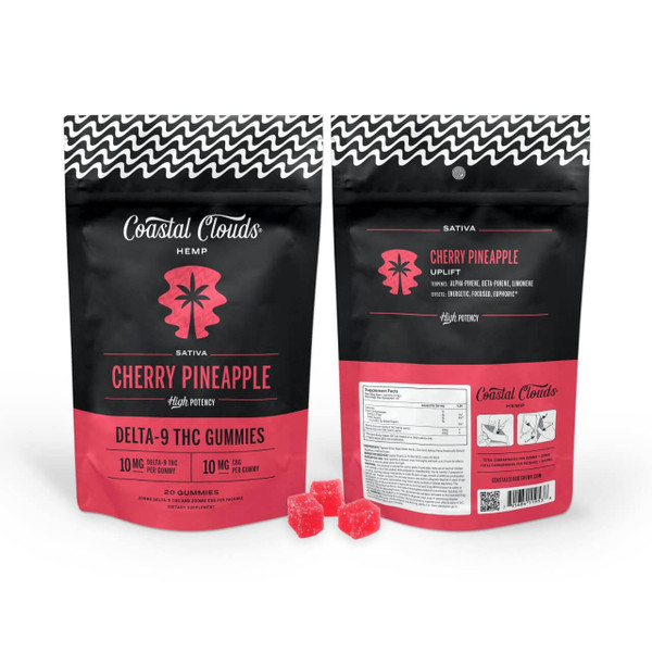 Coastal Clouds D9THC Gummies Cherry PineappleSativa