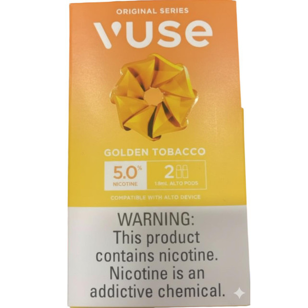 Vuse Alto Prefilled Replacement Pod 1.8ML - 5.0% Pack of 2 Golden Tobacco