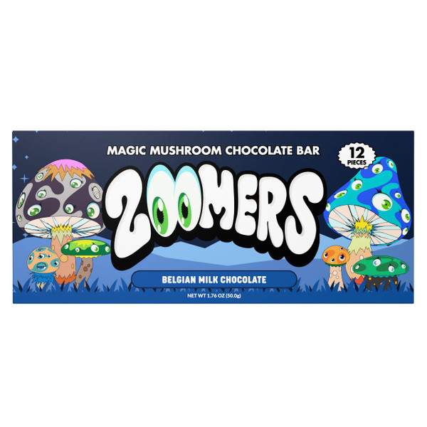 Zoomers Magic Mushroom Chocolate Bar Belgian Milk Chocolate