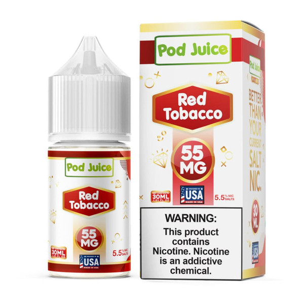 Pod Juice Red Tobacco Tobacco Free Nicotine 30ml Salt E-Juice