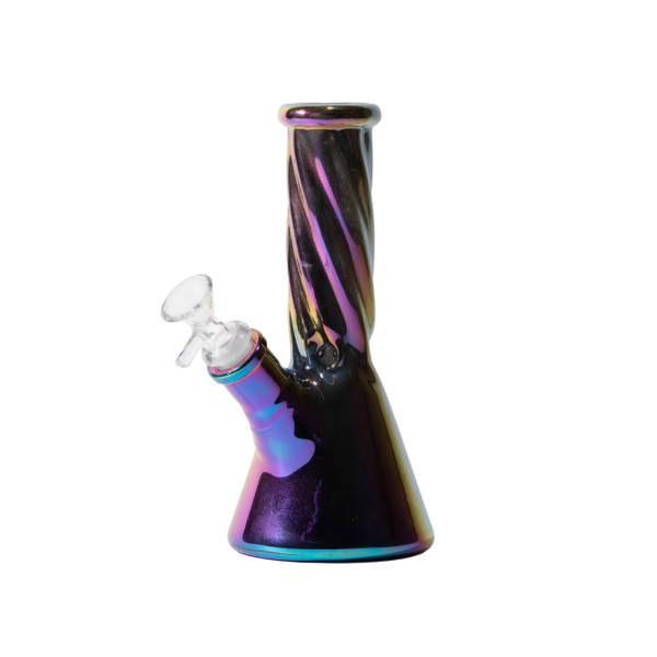 Hillside Iridescent Twisted Mini Beaker Purple