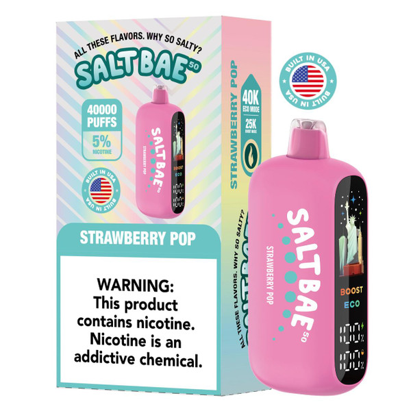 Salt Bae 50 40K Puff Disposable Strawberry Pop