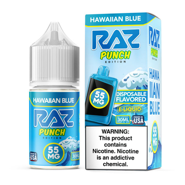 Pod Juice X Raz Salt Hawaiian Blue Tobacco Free Nicotine 30ml Salt E-Juice