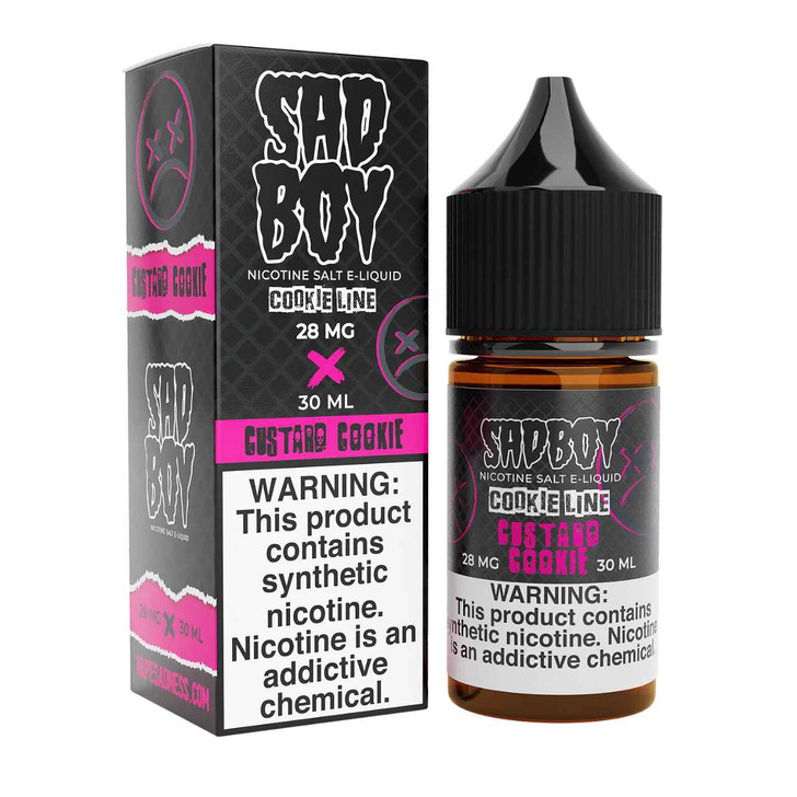 SadBoy CookieLine Custard Cookie Synthetic Nicotine 30ml Salt E-Juice