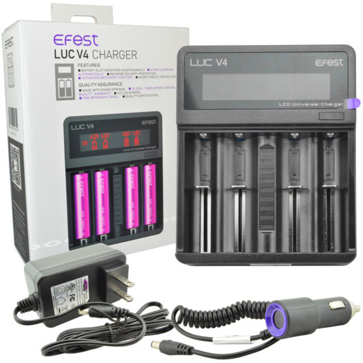 Efest LUC V4 LCD Universal Battery Charger- 4 Bay